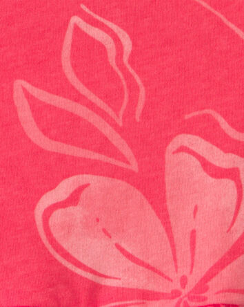 Baby Girl Floral Peplum Tank Top - Coral, 