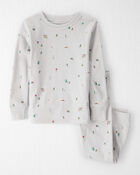 Toddler Organic Cotton Pyjamas in Frosted Trail Print, image 1 of 4 slides