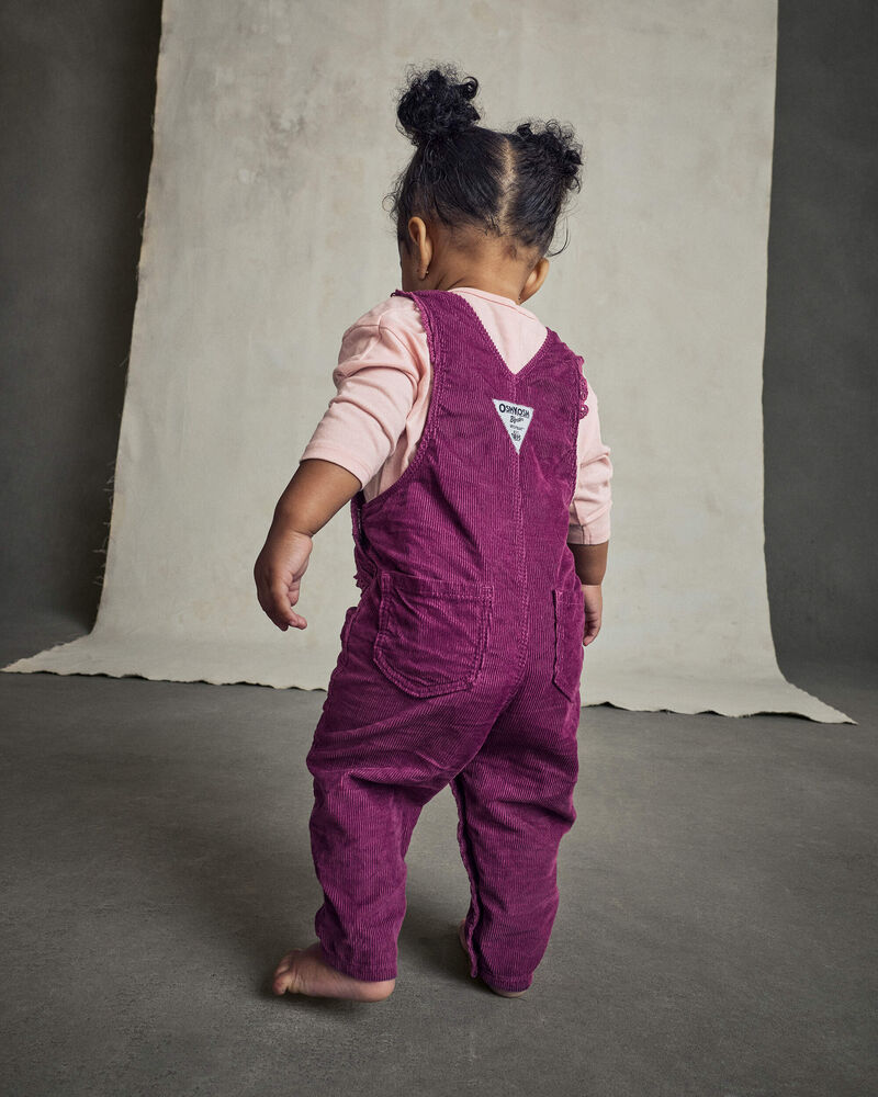 B&eacute;b&eacute; fille - Salopette en velours c&ocirc;tel&eacute; &ndash; Mauve, image 5 sur 7 diapositives