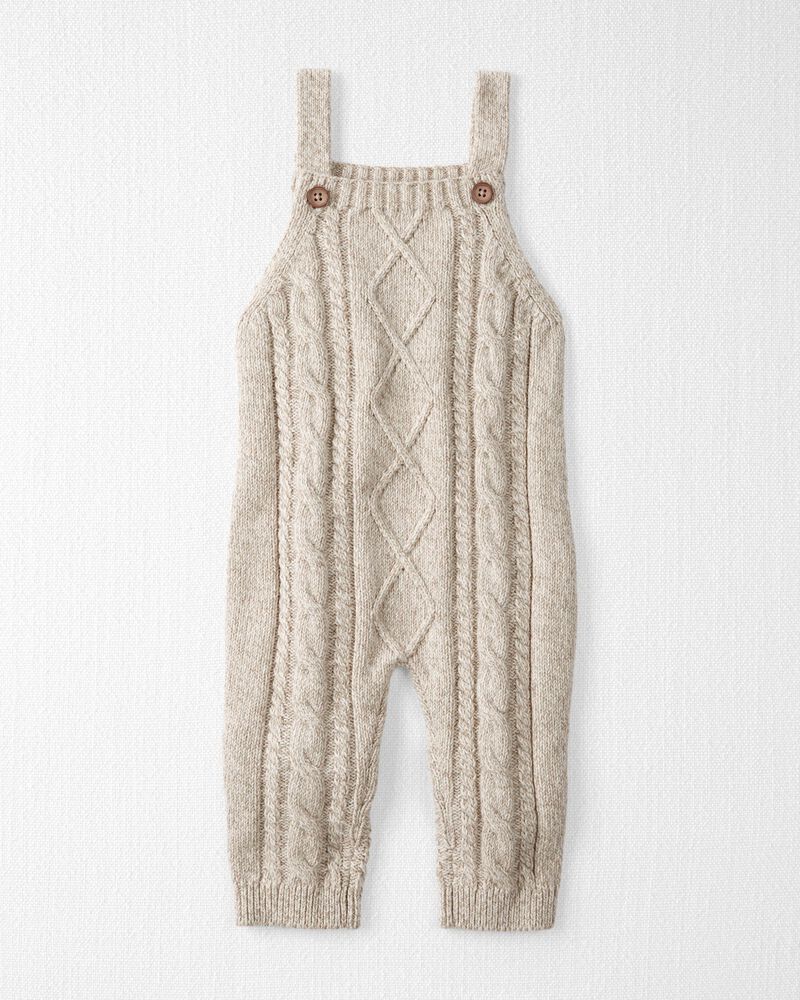 Toasted Wheat Baby Organic Cotton Cable Knit Overalls Carter's