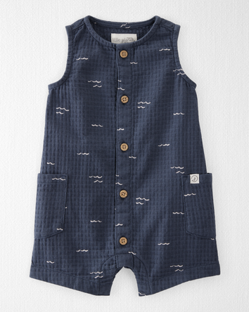 Baby Organic Cotton Gauze Romper, 