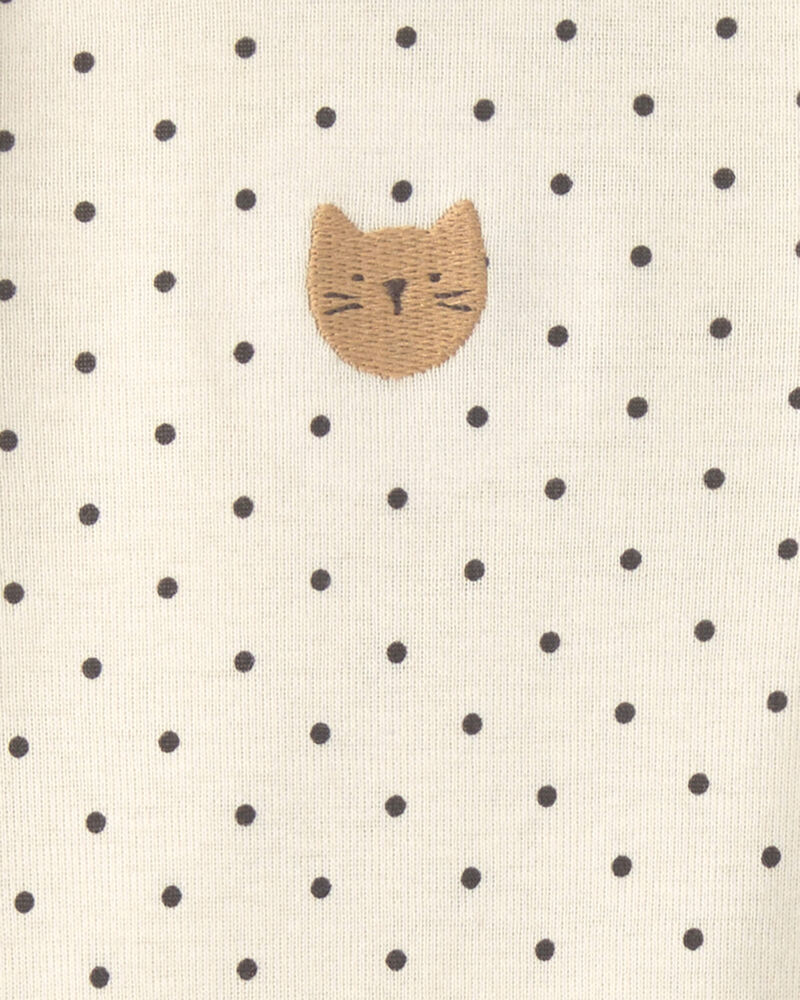 B&eacute;b&eacute; fille - Ensemble 3 pi&egrave;ces cache-couches manches longues et pantalon &agrave; motif l&eacute;opard &ndash; Brun/Cr&egrave;me/Noir, image 3 sur 6 diapositives