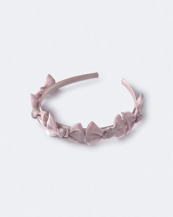 Toddler Girl Bow Headband - Mauve, 