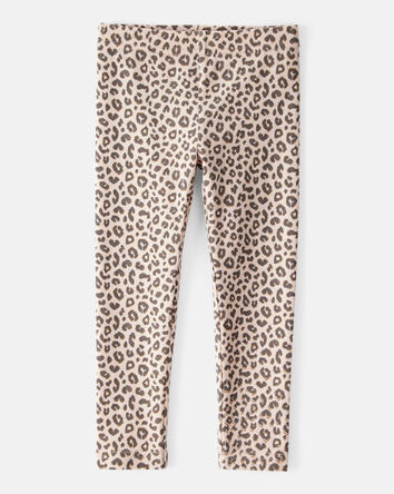 Tout-petit fille - Legging en coton extensible à motifs de léopard - brun, 