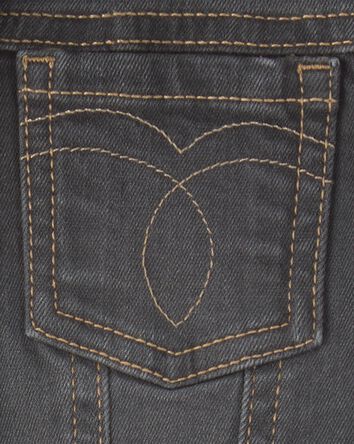 Toddler Girl Denim Jacket - Charcoal Wash, 