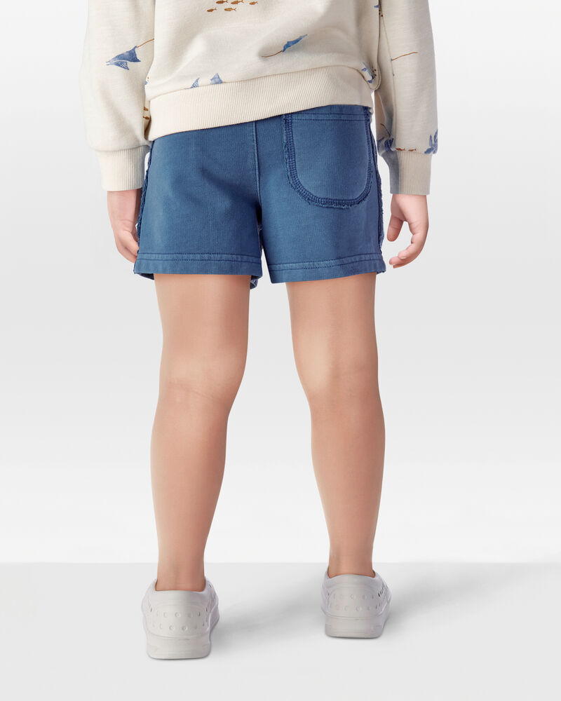 Toddler Pull-On French Terry Rec Shorts - Blue, image 3 of 6 slides