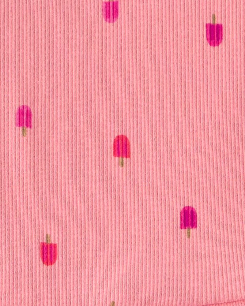 Toddler Girl 2-Piece Popsicle Top & Short Set - Pink, image 2 of 3 slides