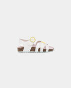 Toddler Girl Flower Sandals - White, image 2 of 6 slides