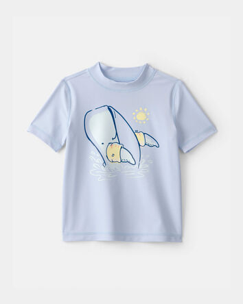 Toddler Boy Whale Short-Sleeve Rashguard - Blue, 