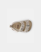 Baby Girl Cheetah Sandals - Cream, image 4 of 6 slides