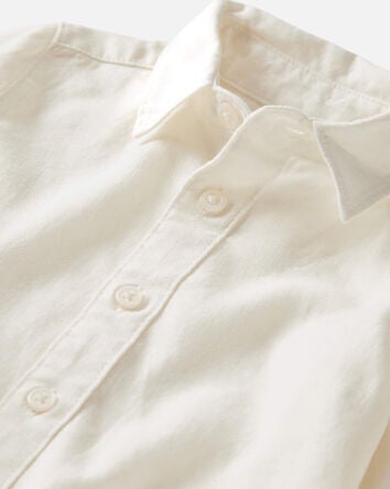 Baby Linen Button-Front Shirt, 