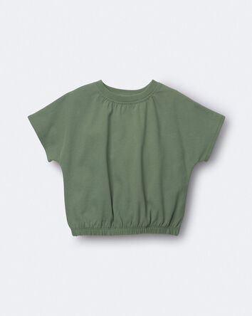 Toddler Girl Cinched-Waist Top - Olive, 
