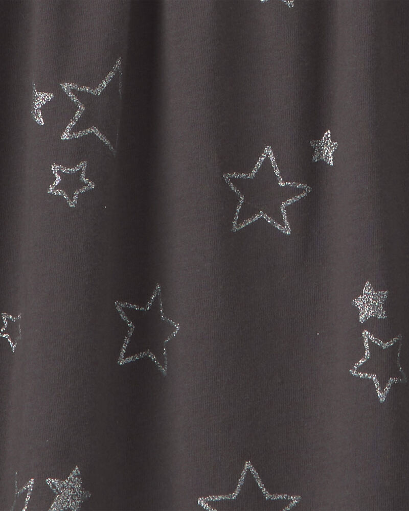 Girls Stars Long-Sleeve Dress - Grey, image 3 of 4 slides