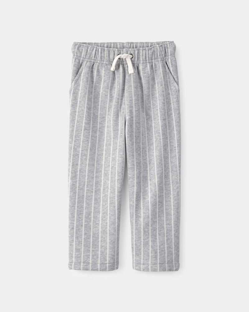 Tout-petit - Pantalons en jersey fran&ccedil;ais ray&eacute;s - Gris/Blanc, image 1 sur 3 diapositives