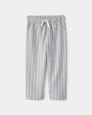 Tout-petit - Pantalons en jersey fran&ccedil;ais ray&eacute;s - Gris/Blanc, 