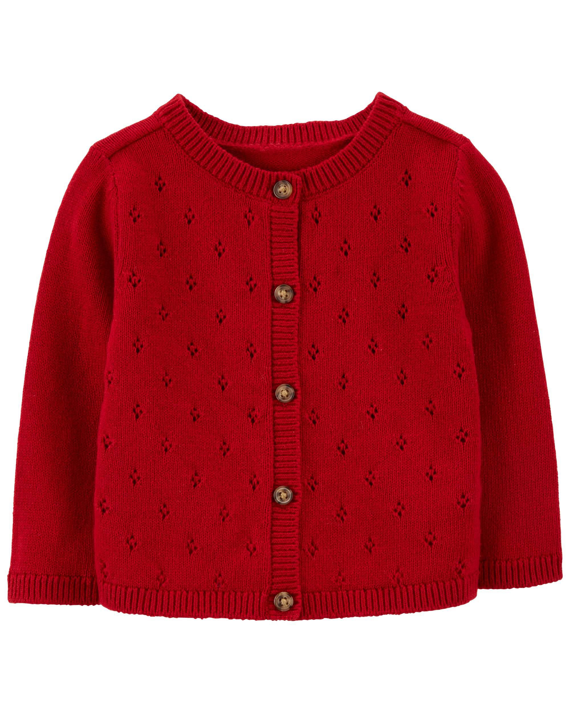 Boys red on sale cardigan