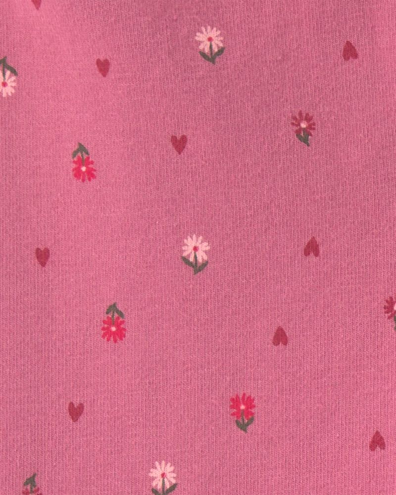 Toddler Girl Floral Cotton Pull-On Stretch Leggings - Pink, image 3 of 4 slides