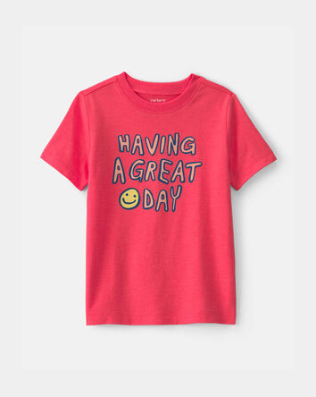 Tout-petit gar&ccedil;on - T-shirt &agrave; imprim&eacute; &laquo;Having A Great Day&raquo; - Orange, 