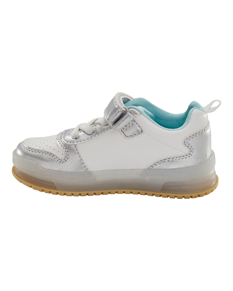 Tout-petit Espadrilles métalliques à lumières - Argent/Turquoise, image 7 sur 8 diapositives