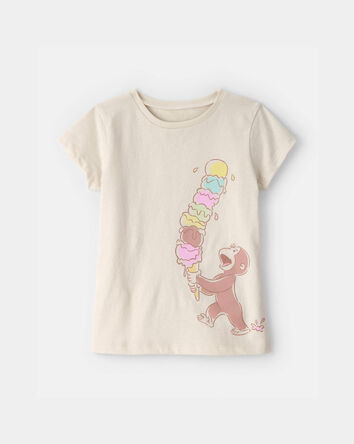 Toddler Girl Curious George Ice Cream Graphic Tee - Cream, 