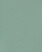 Girls Long-Sleeve Ribbed Top - Green, image 2 of 3 slides