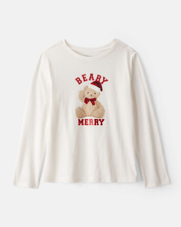 Girls Berry Merry Long-Sleeve Graphic Tee - Cream, 