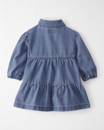 Baby Girl Organic Cotton Denim Dress, 