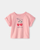 Baby Girl Cherry Top - Pink, image 1 of 4 slides