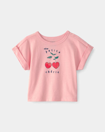Baby Girl Cherry Top - Pink, 
