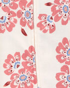 Baby 2-Pack Floral 2-Way Zip Cotton Sleepers, image 3 of 5 slides