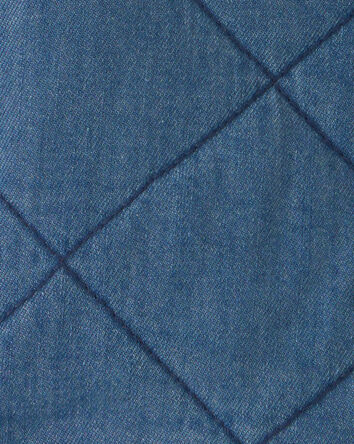 Toddler Girl Quilted Denim Jacket - Medium Wash, 