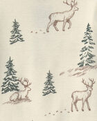 B&eacute;b&eacute; - Pyjama 2 pi&egrave;ces en coton biologique au motif For&ecirc;t de rennes, image 3 sur 3 diapositives