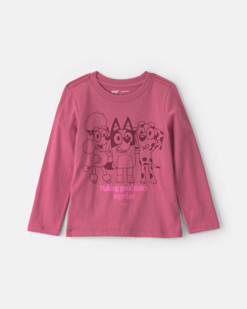 Toute-petite fille &ndash; T-shirt manches longues &agrave; motif Bluey&trade; &ndash; Rose, image 1 sur 2 diapositives