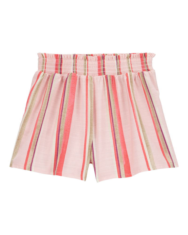 Kid Striped Flowy Pull-On Shorts, image 2 of 4 slides