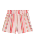 Kid Striped Flowy Pull-On Shorts, image 2 of 4 slides