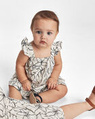 B&eacute;b&eacute; fille - Robe &agrave; motif floral - Noir/Ivoire, image 2 sur 6 diapositives