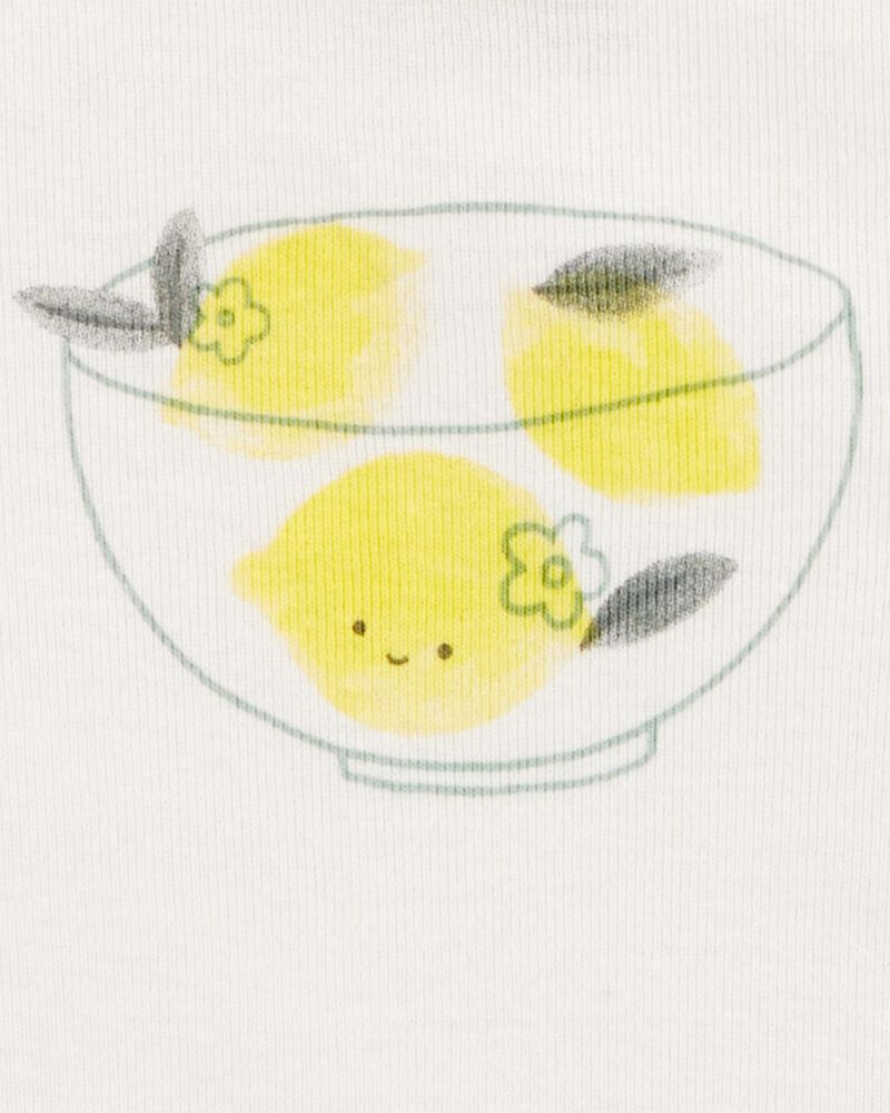 Bébé fille - Emballage de 5 cache-couches à manches courtes à motifs de citrons, image 6 sur 7 diapositives