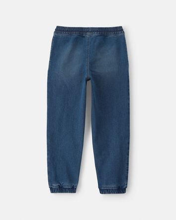 Gar&ccedil;ons - Pantalon de jogging d&eacute;contract&eacute; en denim - D&eacute;lav&eacute; moyen, 