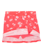 Kid Floral Pull-On Golf Skort - Orange, image 2 of 4 slides