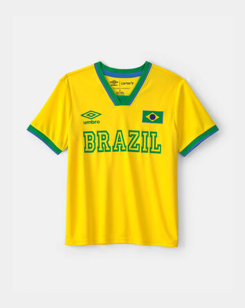  Umbro Brazil Soccer Jersey - Yellow/Green, 