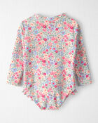 Baby Girl Recycled Ruffle Swimsuit in Meadow Mix Print, image 2 of 5 slides