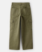 Boys Cotton Fashion Cargo Pants - Green, image 2 of 5 slides