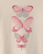 Filles - T-shirt manches longues &agrave; imprim&eacute; papillon - Cr&egrave;me, image 2 sur 2 diapositives