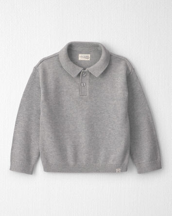 Tout-petit gar&ccedil;on - Chandail polo en tricot de coton biologique, 