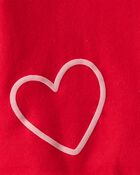 Baby Girl Valentine's Day 2-Piece Heart French Terry Tee & Pant Set - Red, image 4 of 6 slides