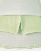 Girls Gingham Active Dress - Green, image 3 of 5 slides