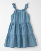 Girls Organic Cotton Chambray Dress, image 1 of 5 slides