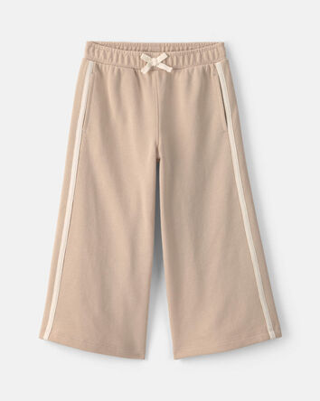 Toddler Girl French Terry Wide-Leg Pants - Tan, 