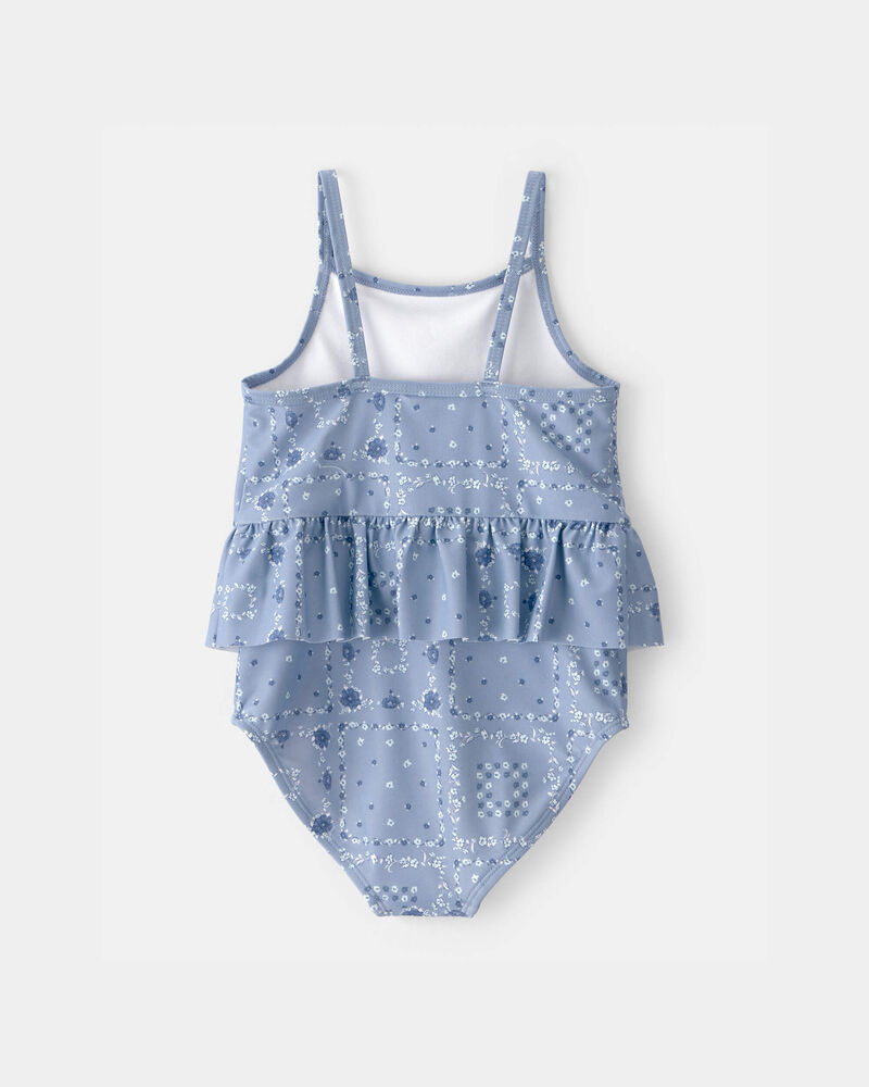 Tout-petit fille - Maillot de bain 1 pi&egrave;ce bandana pour fille - Bleu, image 2 sur 3 diapositives