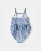 Tout-petit fille - Maillot de bain 1 pi&egrave;ce bandana pour fille - Bleu, image 2 sur 3 diapositives